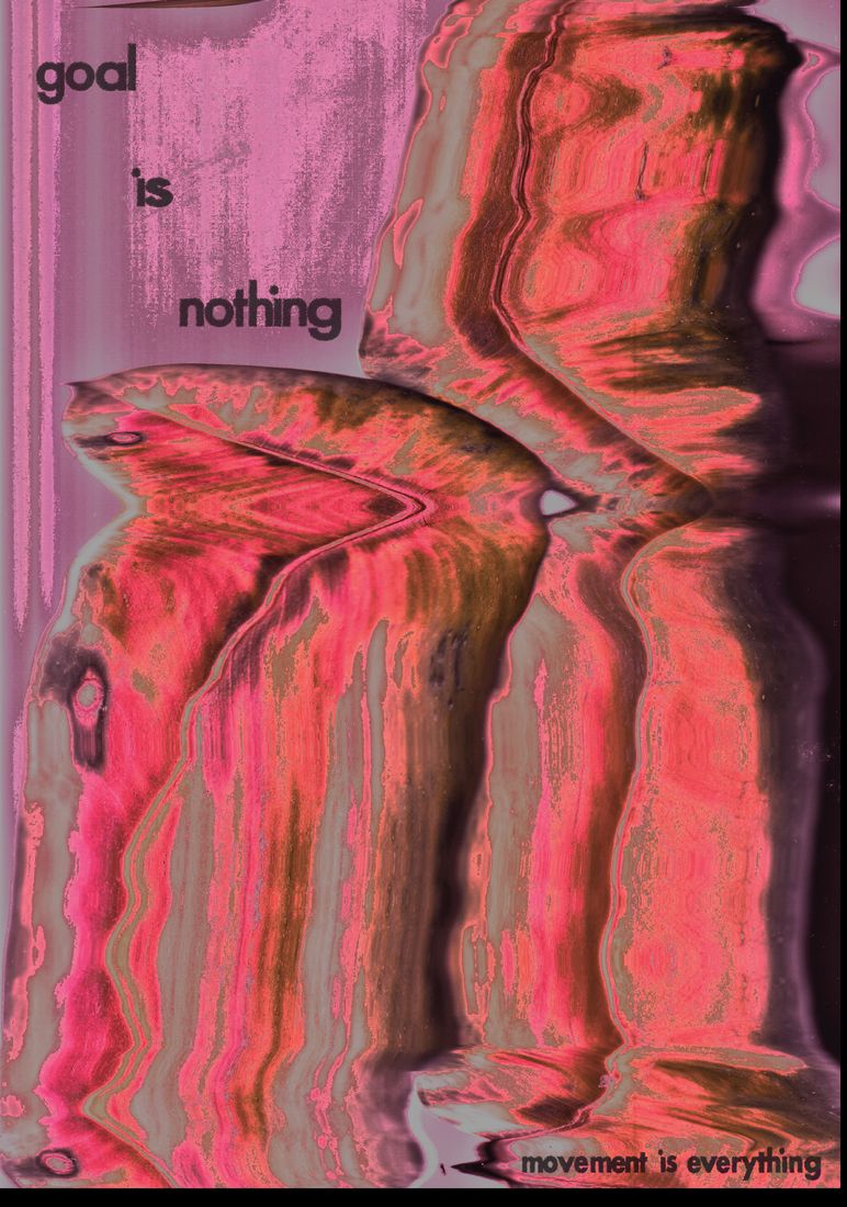 goal is nothing, in pink and coral.